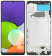 Części serwisowe do telefonów - Wyświetlacz LCD + ekran dotykowy Samsung A22 4G A225 (OLED) Ramka czarna - miniaturka - grafika 1