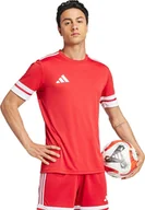 Koszulki męskie - Koszulka męska adidas Squadra 25 czerwona JE2601 S - miniaturka - grafika 1