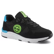 Sneakersy damskie - Czarne Sneakersy Big Star Dziecięce Buty Wiązane - miniaturka - grafika 1