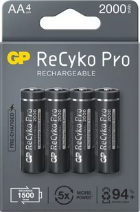 GP Akumulator ReCyko Pro AA / R6 2000mAh 4 szt. - Ładowarki i akumulatory - miniaturka - grafika 1
