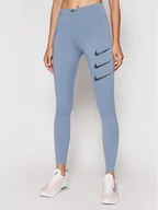 Spodnie damskie - Nike Legginsy Epic Luxe Run Division DA1270 Niebieski Tight Fit - miniaturka - grafika 1