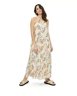 Peppercorn Damska sukienka maxi mahoniowa, szary nadruk, XL, Szary nadruk z piórami, XL - Sukienki - miniaturka - grafika 1