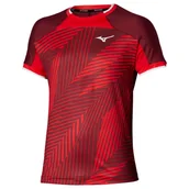 Koszulki sportowe męskie - Koszulka męska Mizuno Stargazer Shadow Graphic Short Sleeve Tee Sun Dried Tomato XXL - miniaturka - grafika 1