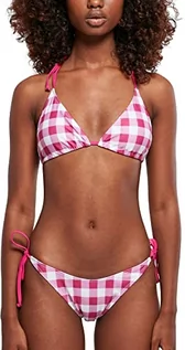 Stroje kąpielowe - Urban Classics Damskie bikini Ladies Check dwuczęściowy kostium kąpielowy dla kobiet dostępny w 2 wariantach, rozmiary XS - XL, Jasny fioletvichy, XS - grafika 1