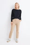 Spodnie damskie - Springfield Spodnie damskie, złoty beż, 38W - miniaturka - grafika 1