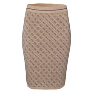 Spódnice - Damska Spódnica GUESS LISE 4G SKIRT SWTR W4BD53Z37K0-F1FP – Brązowy - miniaturka - grafika 1