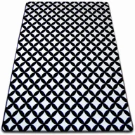 Dywany - Dywan SKETCH - F757 krem/czarny - Karo biały 120x170 cm - miniaturka - grafika 1