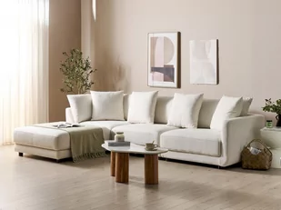 Sofa 3-osobowa z otomaną złamana biel SIGTUNA - Sofy i kanapy - miniaturka - grafika 1