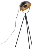 Lampy stojące - Beliani Lampa stojąca czarno-złota THAMES - miniaturka - grafika 1