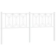 Inne meble do sypialni - vidaXL Metalowe wezgłowie, białe, 180 cm - miniaturka - grafika 1