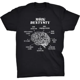 Koszulka T-shirt Mózg Dentysty Śmieszny Prezent na Święta Urodziny - Koszulki męskie - miniaturka - grafika 1