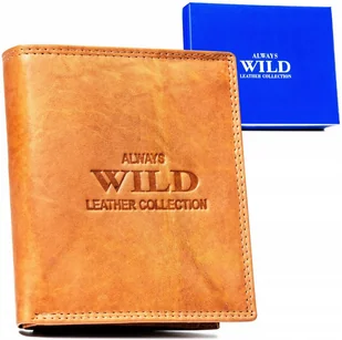 Portfel skórzany Always Wild AW-N890-MAL j. brązowy - Portfele - miniaturka - grafika 1