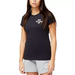 Koszulki sportowe damskie - Koszulka New Balance WT31804BK - czarna - grafika 1