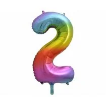 GoDan Balon foliowy cyfra 2 34&quot; tęczowy HS-C34T2 - Balony i akcesoria - miniaturka - grafika 3