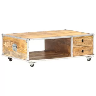 vidaXL vidaXL Stolik kawowy, 89x59x33 cm, lite, surowe drewno mango - Ławy i stoliki kawowe - miniaturka - grafika 1