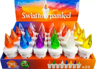 Wkłady elektroniczne mix led 24 sztuki - Lampiony i znicze - miniaturka - grafika 1