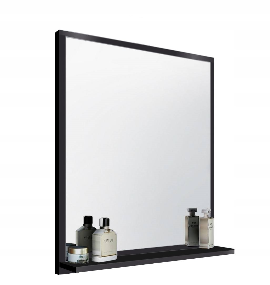 Lustro ścienne czarny mat 70x60cm
