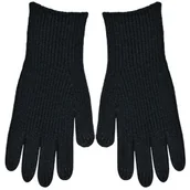 Rękawiczki dla dzieci - Stylowe rękawiczki dla dziewczynki Noviti RZ088-G-01 Czarne - miniaturka - grafika 1