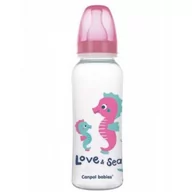 Butelki dla niemowląt - Canpol babies Canpol Butelka 250ml LOVE&SEA : Kolor - Różowy 59/400 - miniaturka - grafika 1