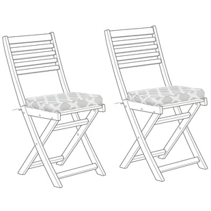 Beliani Zestaw 2 poduszek na krzesło ogrodowe miętowe FIJI - Ławki ogrodowe - miniaturka - grafika 1
