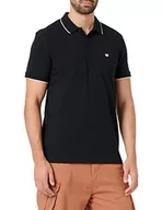 Koszulki męskie - Wrangler Męska koszulka polo, czarna, 4XL - miniaturka - grafika 1