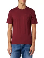 Koszulki męskie - TOM TAILOR T-shirt męski, 32449 – bordowy czerwony pasek Inject, XL - miniaturka - grafika 1