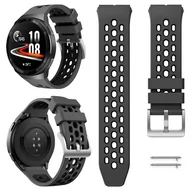 Akcesoria do smartwatchy - Opaska Pasek Perforowany Do Huawei Watch Gt 2E 46Mm - Szaro-Czarny - miniaturka - grafika 1