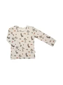 Bluzki dla chłopców - Chłopięca bluzka dł. rękaw las kremowy Nicol - miniaturka - grafika 1