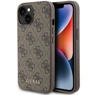 Etui i futerały do telefonów - Guess GUHCP15SG4GFBR iPhone 15 6.1" brązowy/brown hard case 4G Metal Gold Logo - miniaturka - grafika 1