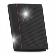 Portfele - Portfel męski skórzany czarny pionowy rozbudowany ochrona kart RFID - miniaturka - grafika 1