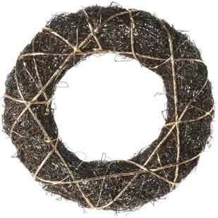 Świąteczny wieniec LED Browee ciemnobrązowy,, 20 diod LED, śr. 30 cm - Ozdoby bożonarodzeniowe - miniaturka - grafika 1