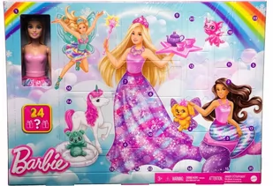 BARBIE Dreamtopia HVK26 kalendarz adwentowy z 24 niespodziankami, zwierzęta - Lalki dla dziewczynek - miniaturka - grafika 1