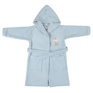 Szlafroki damskie - Szlafrok dziecięcy frotte z karpurem BABY dł. 140 cm niebieski - miniaturka - grafika 1