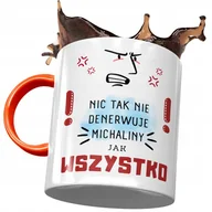 Kubki - Kubek Pomarańczowy Dla Michaliny Koleżanki Prezent z Nadrukiem ze Zdjęciem + Opakowanie na prezent (wzór 04) - miniaturka - grafika 1