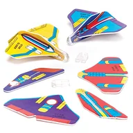 Samoloty i helikoptery - Baker Ross O48A Mini Space Craft Rocket Flying Gliders, do zabawek dla dzieci, wypełniaczy toreb imprezowych, gier i nagród (12 sztuk), różne - miniaturka - grafika 1