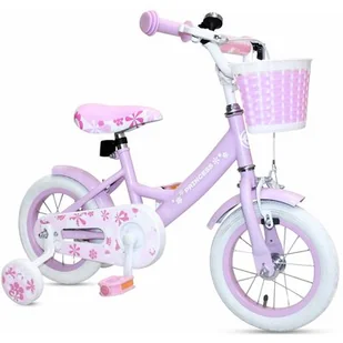 Rower dziecięcy ENERO Princess 12 cali dla dziewczynki Różowy - Rowery - miniaturka - grafika 1