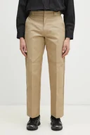 Spodnie męskie - Dickies spodnie męskie kolor beżowy proste DK0A4XK3KHK1-KHAKI - miniaturka - grafika 1