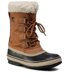 SOREL ŚNIEGOWCE DAMSKIE BRĄZOWE ZE SKÓRĄ WIĄZANE 39 JTA - Śniegowce damskie - miniaturka - grafika 1