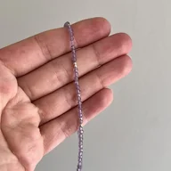 Naszyjniki - Choker z kamieni naturalnych ametyst LAWENDOWY - miniaturka - grafika 1