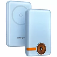 Powerbanki - INNOSTYLE POWERDUO 2W1 SZYBKI POWERBANK INDUKCYJNY DO MAGSAFE WATCH 10000MAH NIEBIESKI - miniaturka - grafika 1