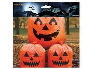 Amscan Torby w kształcie dyni 2x76cm i 1x120cm 3 szt. 190283-55 - Halloween - miniaturka - grafika 1