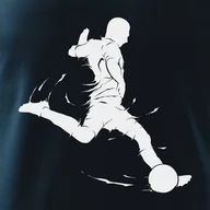 Odzież sportowa dziecięca - Koszulka dla dzieci dziecięca dla piłkarza z piłkarzem piłkarz piłkarska granatowa-158 cm/12 lat - miniaturka - grafika 1