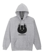 Bluzy damskie - Bluza z kapturem Amerykański Curl Czarny Personalizowana Kot Szara L - miniaturka - grafika 1