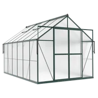 Szklarnie ogrodowe - Szklarnia Ogrodowa Poliwęglan Duża Slide-In 370x244cm Zielona UV - miniaturka - grafika 1