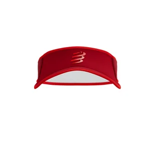 COMPRESSPORT Daszek biegowy VISOR ULTRALIGHT samba red - Czapki i chusty sportowe damskie - miniaturka - grafika 2