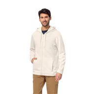 Kurtki męskie - Męska kurtka polarowa Jack Wolfskin WALDSEE HOODED JKT M cotton white - L - miniaturka - grafika 1