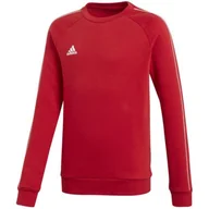 Bluzy damskie - Bluza adidas Core 18 SW Top JR CV3970 (kolor Czerwony, rozmiar 128cm) - miniaturka - grafika 1