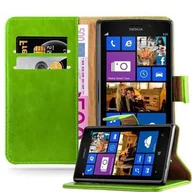 Etui i futerały do telefonów - Luxury Cadorabo - Book Style Hülle für Nokia Lumia "925" - Case Cover Schutzhülle Etui mit Standfunktion und Kartenfach in GRASS-GRÜN - miniaturka - grafika 1