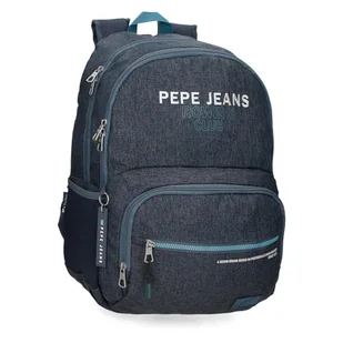Pepe Jeans Edmon Plecak szkolny Adaptacyjny na wózek Niebieski 33x46x15 cms Poliester 22,77L by Joumma Bags, niebieski, Plecak szkolny adaptacyjny do wózka - Plecaki szkolne i tornistry - miniaturka - grafika 1