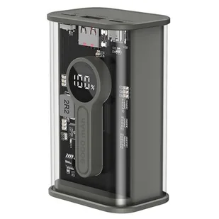 Gembird PowerBank Transparentny 9000 mAh QC3.0 Czarny - Powerbanki - miniaturka - grafika 1